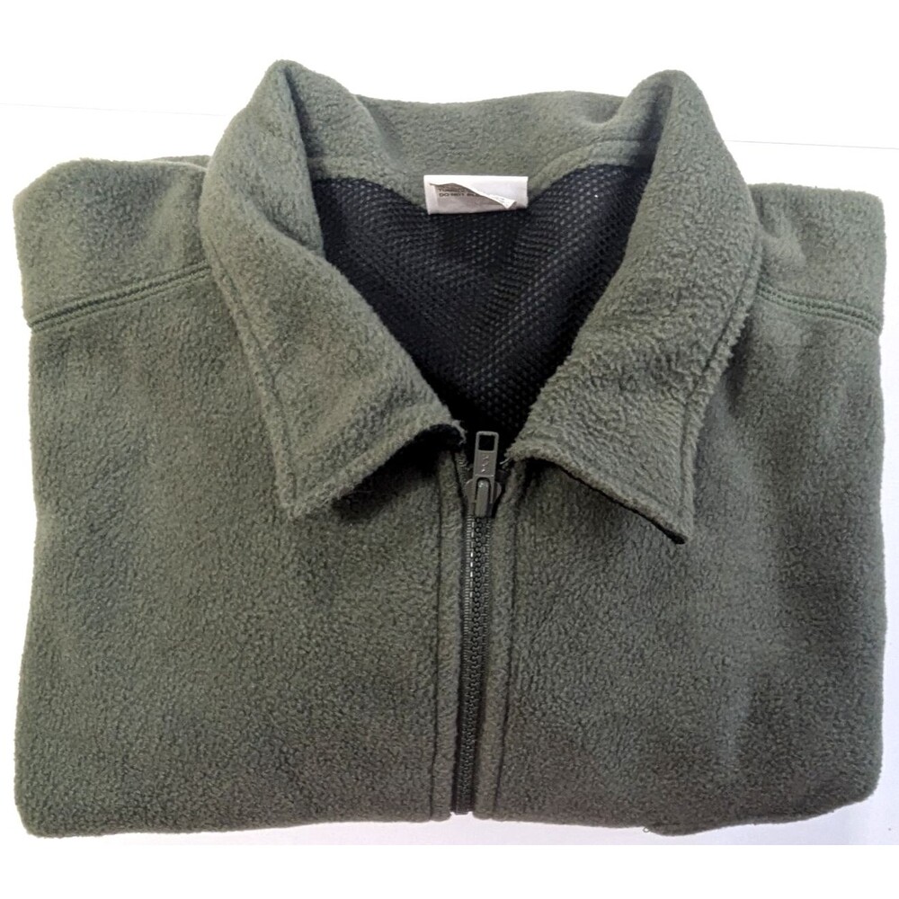 Sergio Tacchini Men's Fleece Jacket Olive XL Green, Vintage